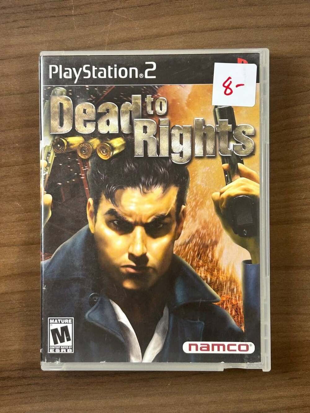 Dead to Rights PS2 PlayStation 2 2002 Disc Case Namco NTSC-U/C